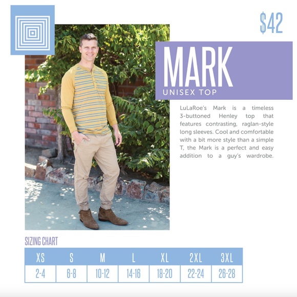 NWT LulaRoe Mark Unisex Top - Picture 6 of 7